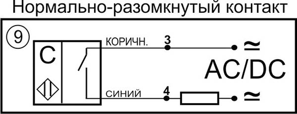 Датчик бесконтактный ёмкостный E14-NO-AC