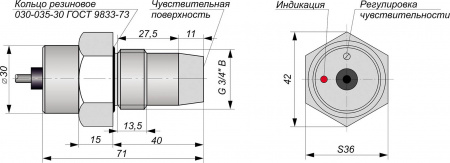 Датчик бесконтактный ёмкостный SEU04-NO-PNP-G3/4(Л63, Текаформ)