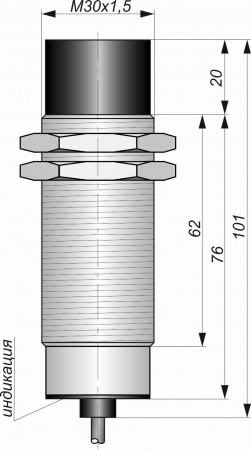 Датчик бесконтактный индуктивный И27-NO/NC-AC-Z(Л63)